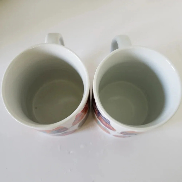 Vintage Laurel Burch 1995 Colorful Cat set of 2  Mugs. - Picture 5 of 8